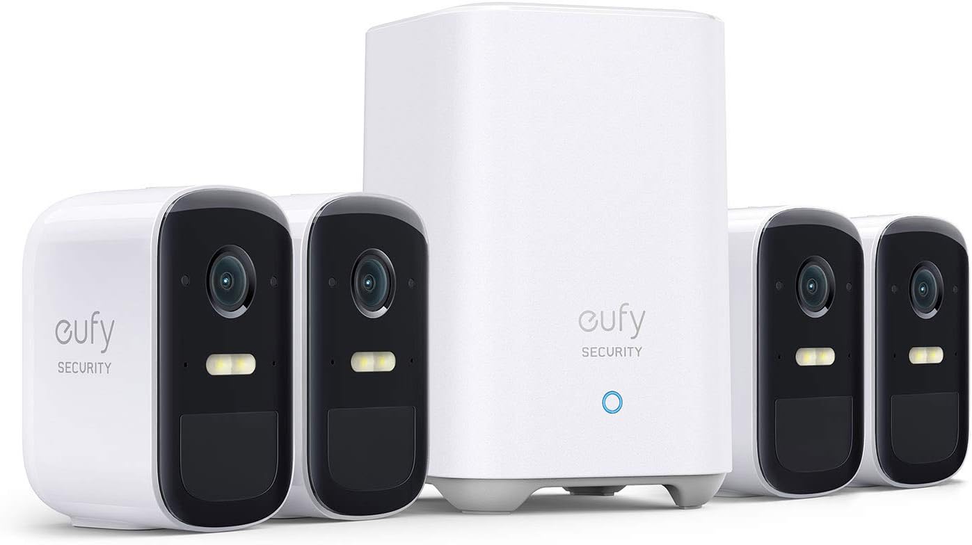 eufyCam Pro - Kit de 4 cámaras 2C Pro + Base 2